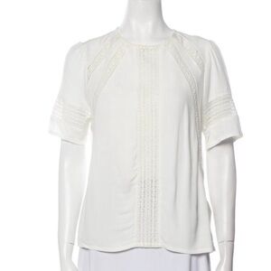 Maje White S/S Top Size 1=US S